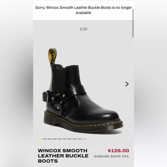 NWT Dr. Martens Wincox Leather Chelsea Boot Polished Black US 5 Ladies NWT - Picture 16 of 16